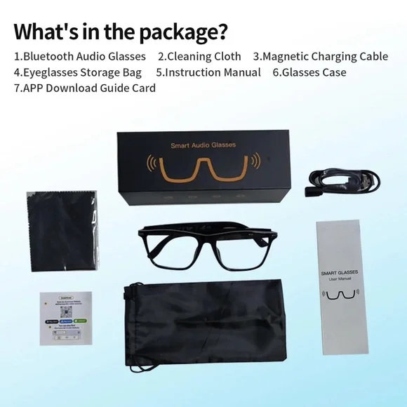 AI Translation Smart Glasses - Black